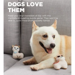 Outward Hound Hide-A-Llama Plush Dog Puzzle with 3 Squeaker Toys Best
