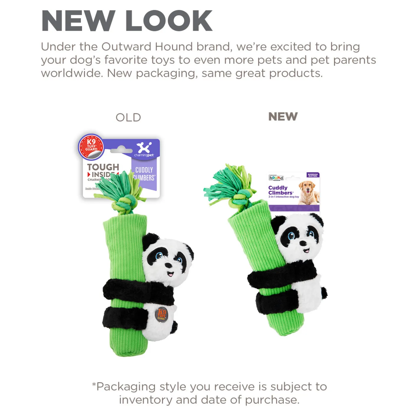 Outward Hound 3-in-1 Tug & Toss Dog Toy - Cuddly Climbers Panda Hot