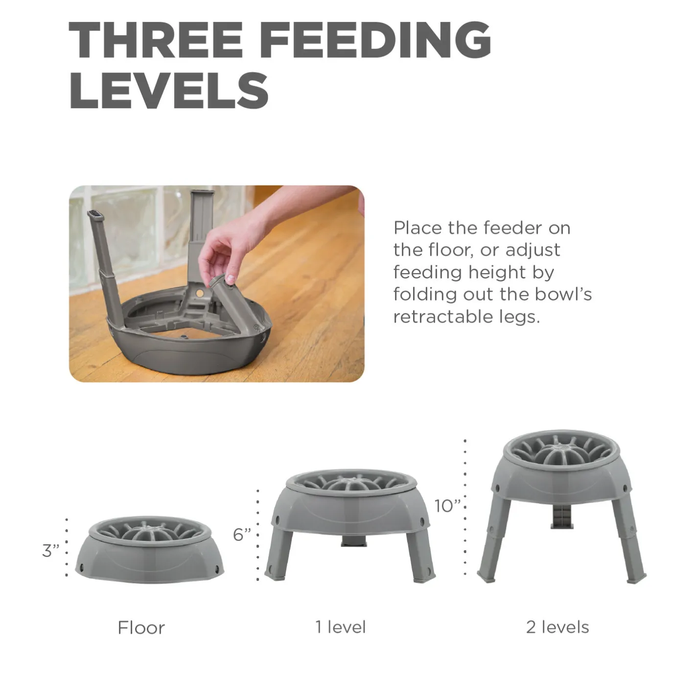 Outward Hound 3-in-1 Up Height Adjustable Dog Bowl Hot