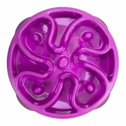 Outward Hound Mini Fun Feeder Interactive Slow Bowl for Dogs - Purple Flower Clearance