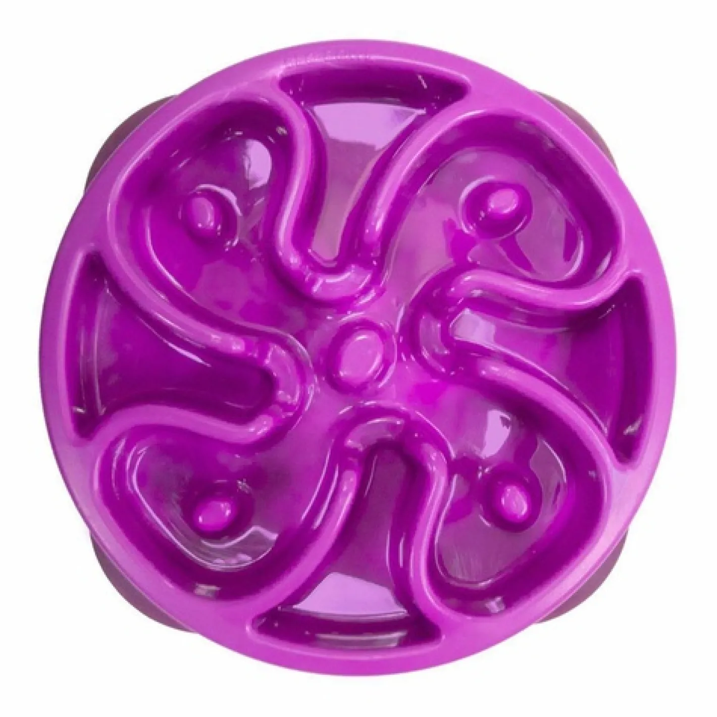 Outward Hound Mini Fun Feeder Interactive Slow Bowl for Dogs - Purple Flower Clearance