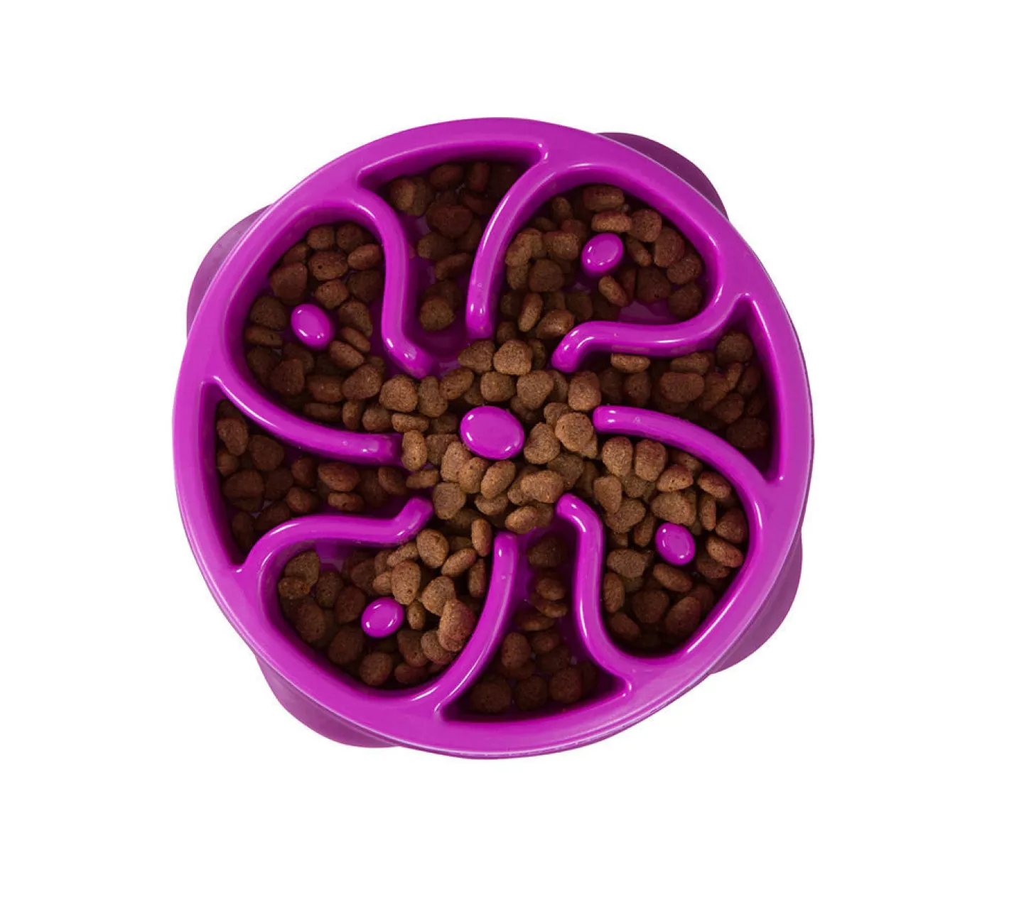 Outward Hound Mini Fun Feeder Interactive Slow Bowl for Dogs - Purple Flower Clearance
