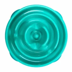 Outward Hound Mini Fun Feeder Interactive Slow Bowl for Dogs - Teal Fashion