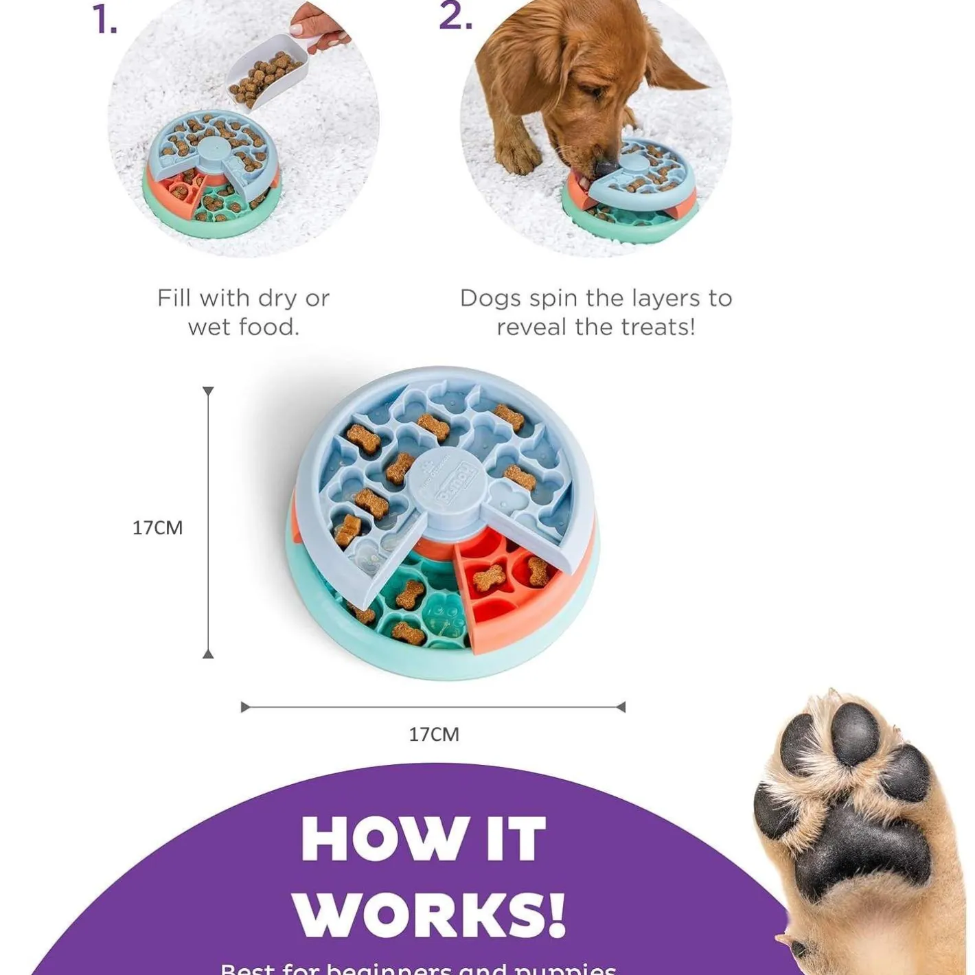 Outward Hound Puppy Lickin' Layers Slow Food Dog Bowl Outlet