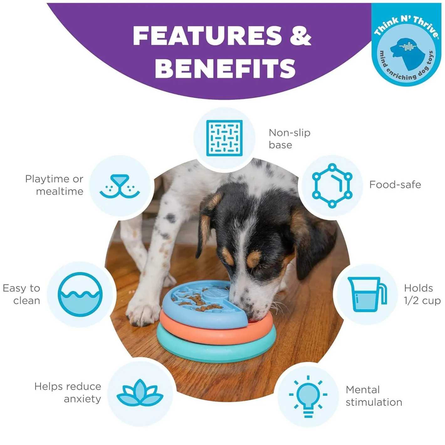 Outward Hound Puppy Lickin' Layers Slow Food Dog Bowl Outlet
