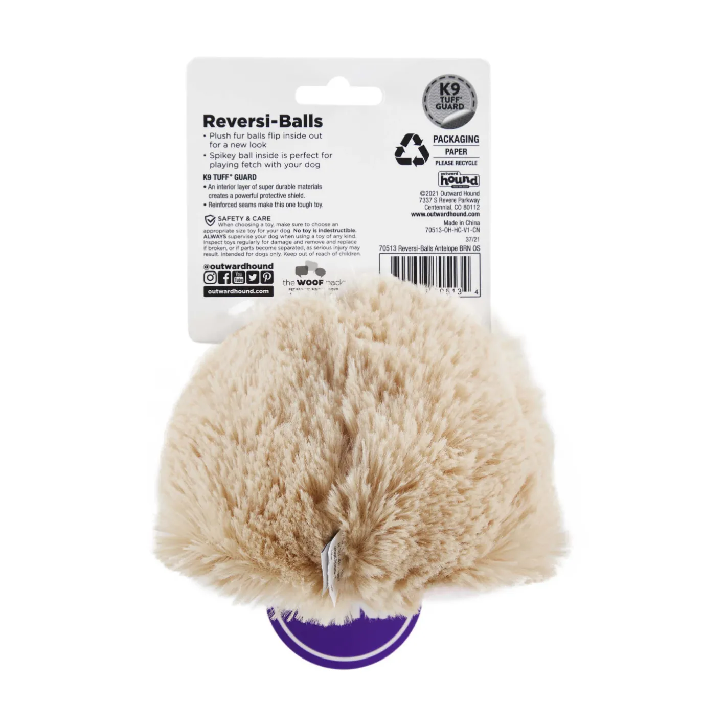 Outward Hound Reversi-Balls 2-in1- Plush & Ball Dog Toy - Antelope Online