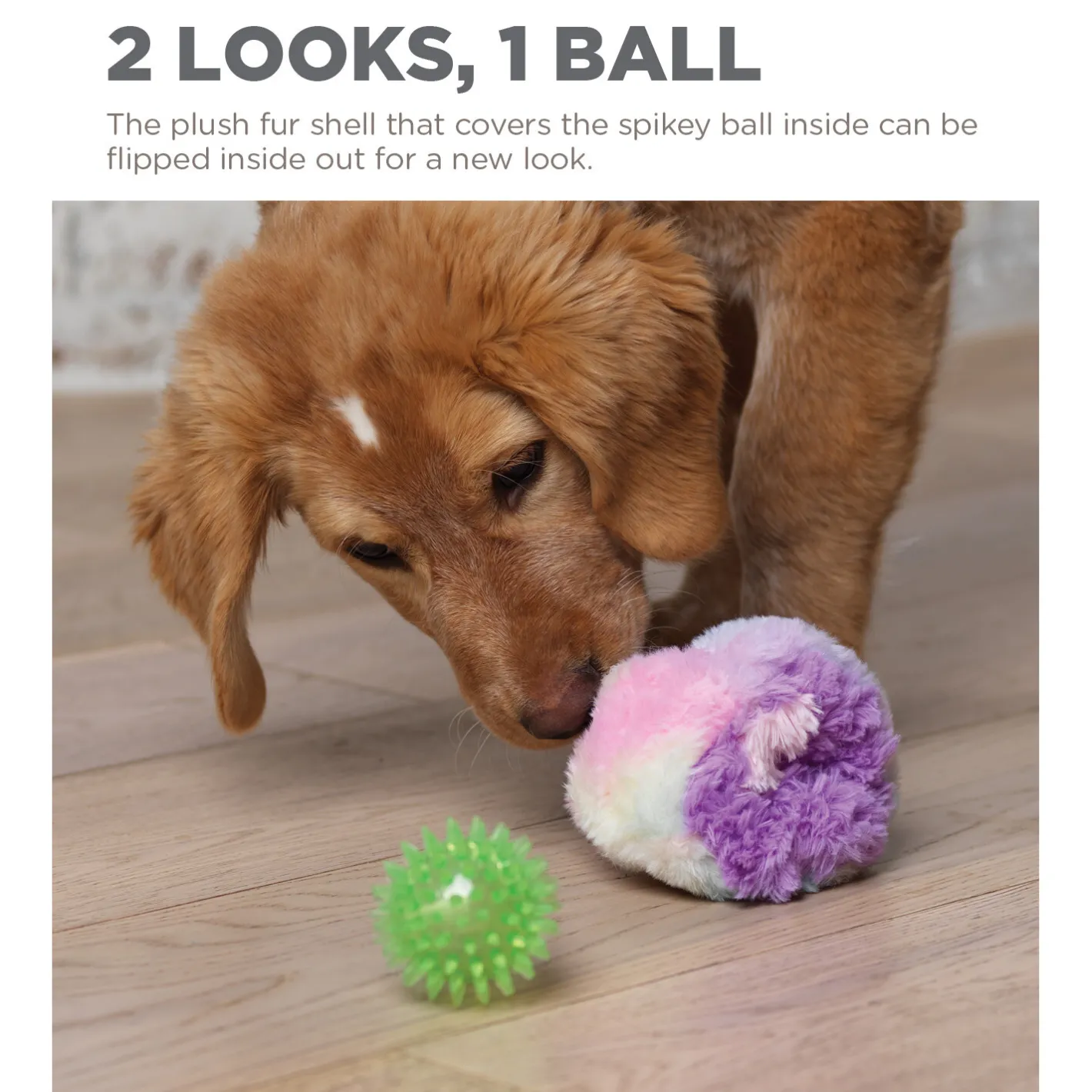 Outward Hound Reversi-Balls 2-in1- Plush & Ball Dog Toy - Monkey Hot