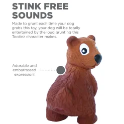 Outward Hound Tootiez Latex Rubber Grunter Dog Toy - Small Bear Hot