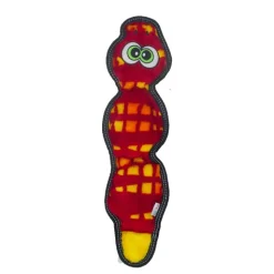 Outward Hound Toughseamz Plush No Stuffing Snake 3-Squeaker Dog Toy Clearance