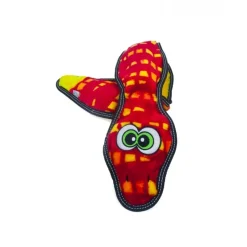 Outward Hound Toughseamz Plush No Stuffing Snake 3-Squeaker Dog Toy Clearance