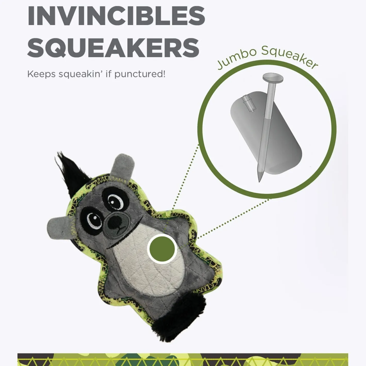 Outward Hound Xtreme Seamz Squeaker Dog Toy - Lemur Clearance