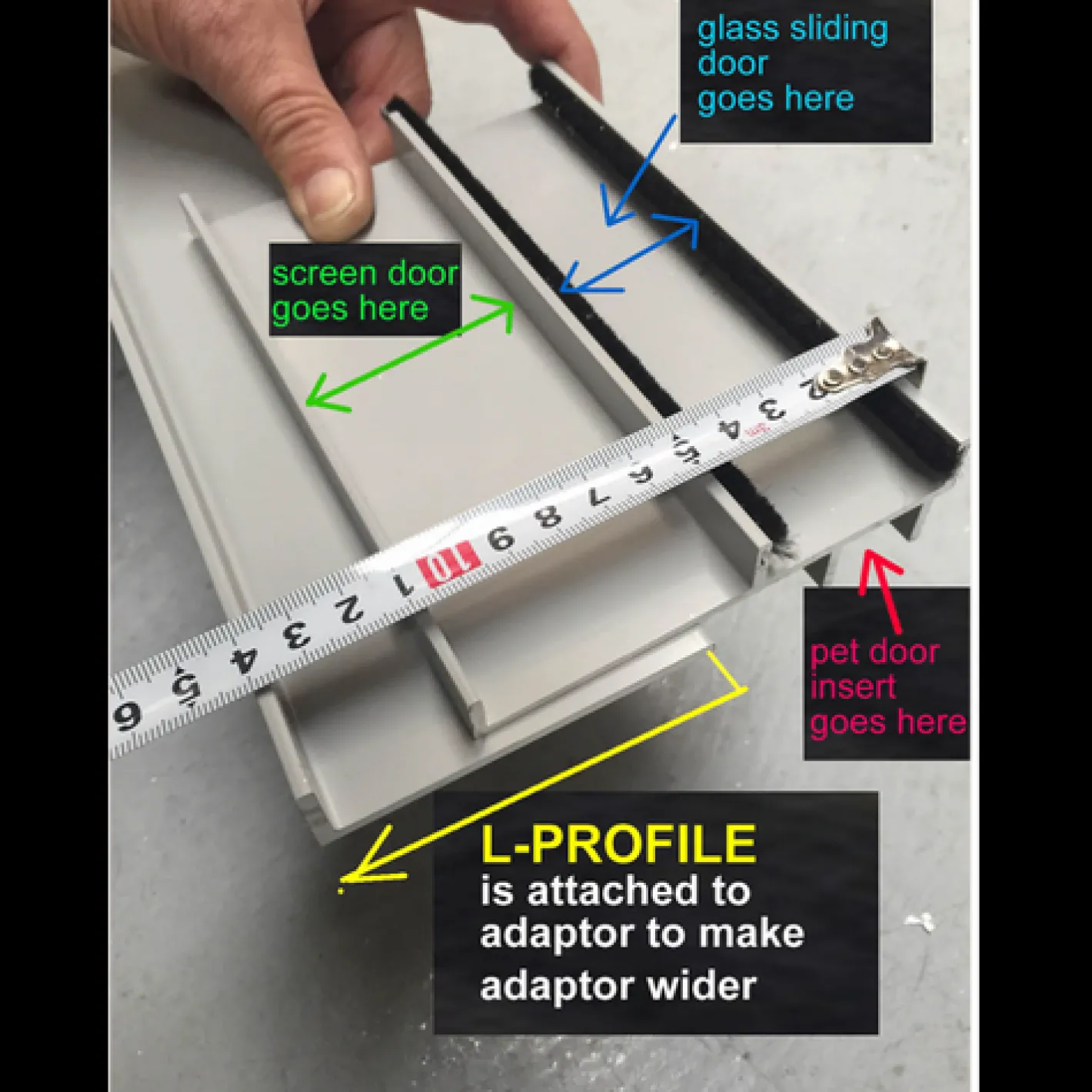 Patiolink L Profile Adapter Extender Panel for Tracks wider than 10cm Hot