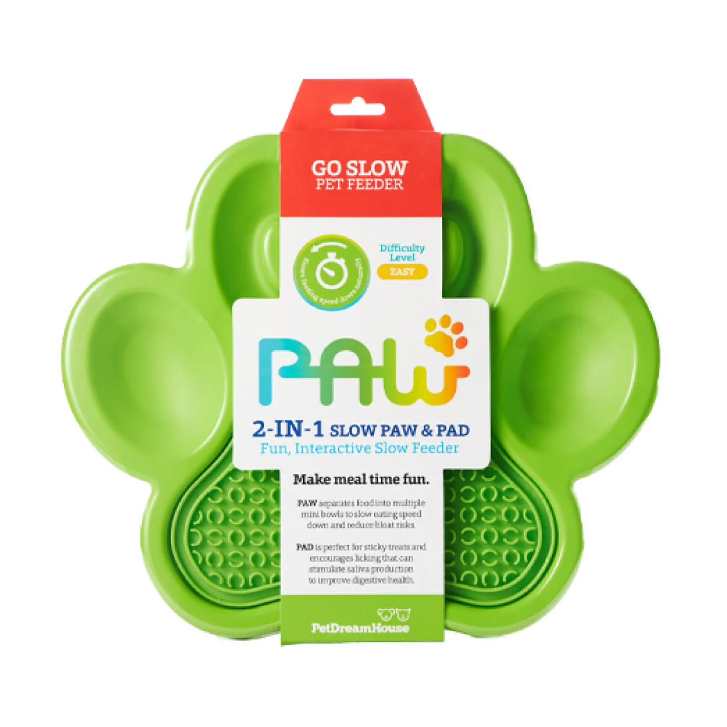 Pet DreamHouse PAW 2-in-1 Slow Feeder & Anti-Anxiety Food Pet Lick Pad & Bowl Combo Outlet