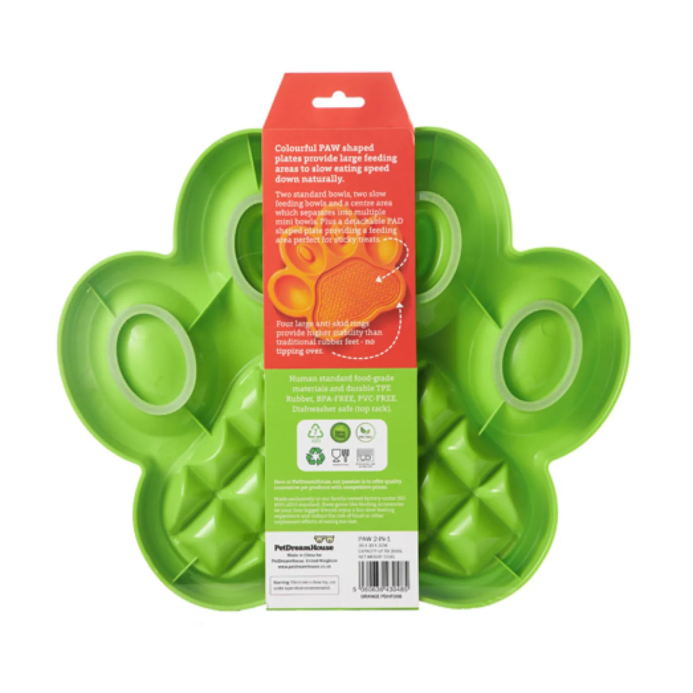 Pet DreamHouse PAW 2-in-1 Slow Feeder & Anti-Anxiety Food Pet Lick Pad & Bowl Combo Outlet