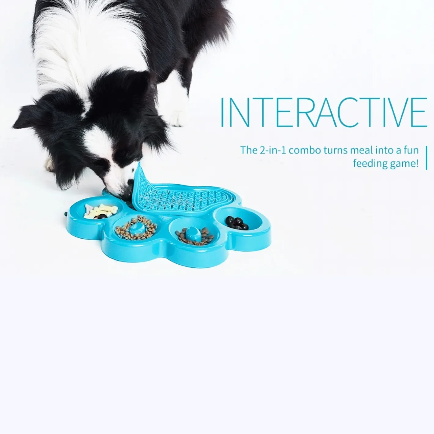 Pet DreamHouse PAW 2-in-1 Slow Feeder & Anti-Anxiety Food Pet Lick Pad & Bowl Combo Outlet