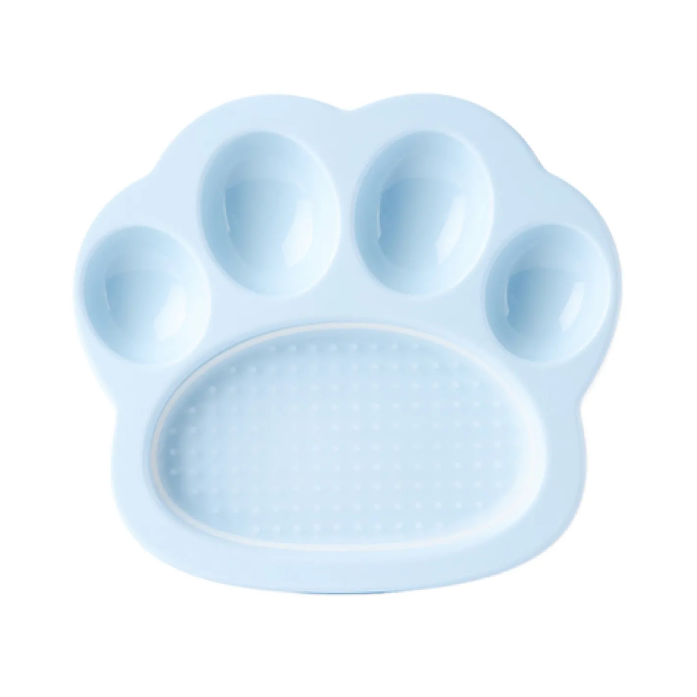 Pet DreamHouse PAW 2-in-1 Slow Mini Slow Feeder & Lick Pad for Cats & Small Dogs - Baby Blue Hot