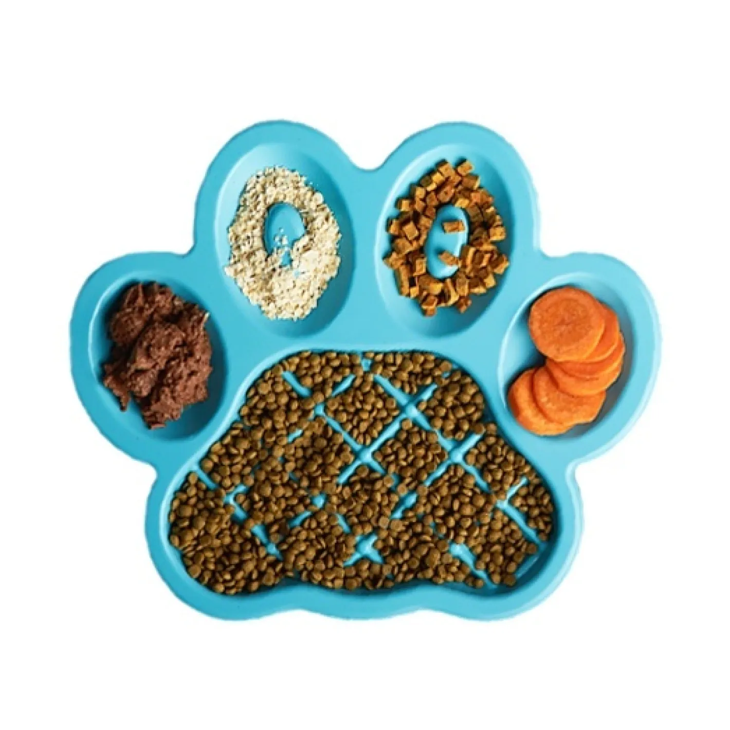 Pet DreamHouse PAW Slow Feeder Wet & Dry Food Bowl for Cats & Dogs Best