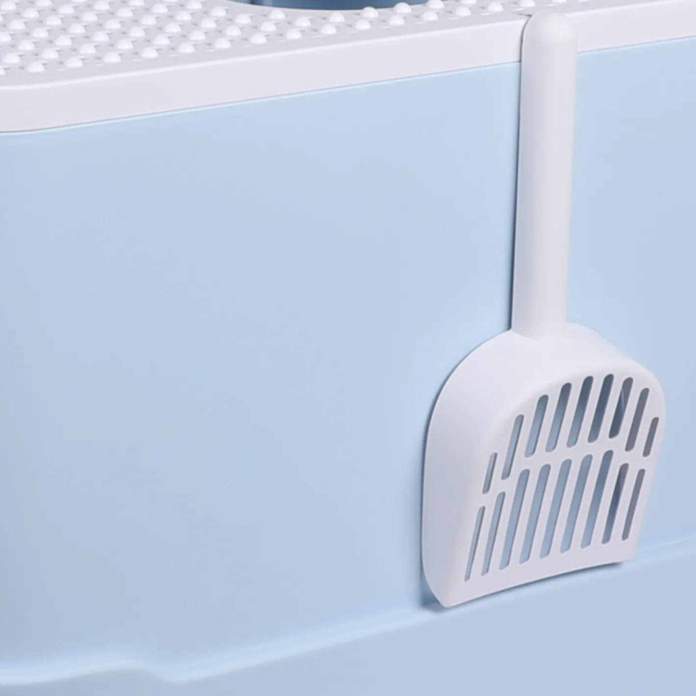 iDS PaWz Cat Litter Box Fully Enclosed Kitty Toilet Trapping Odour Control Basin - Blue New
