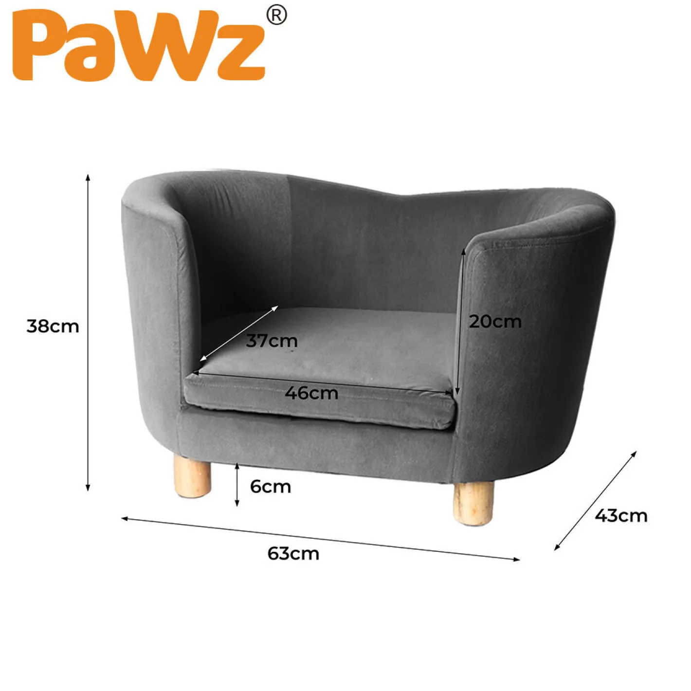 iDS PaWz Luxury Elevated Sofa Anti-slip Raised Dog Cat Beds Couch Kitten Lounge Sale