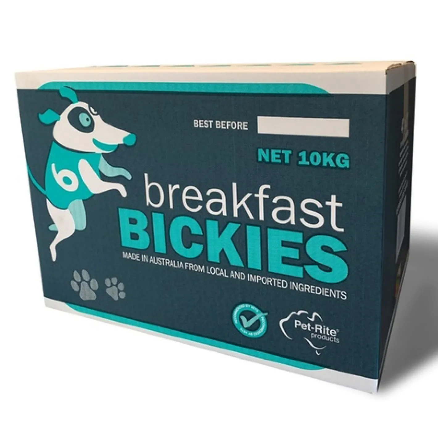 Pet-Rite Petrite 4x2 Australian Breakfast Bickies Dog Biscuits - 10kg Bulk Box New