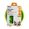 Petstages Cat Fun Feeder Green Wave Slow Food Bowl for Cats - Green Clearance