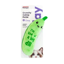 Petstages Crunchy Pickle Kicker Catnip Cat Toy New