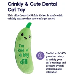 Petstages Crunchy Pickle Kicker Catnip Cat Toy New