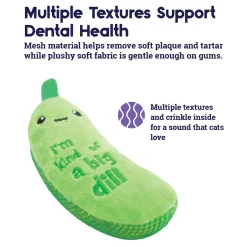 Petstages Crunchy Pickle Kicker Catnip Cat Toy New