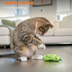 Petstages Crunchy Pickle Kicker Catnip Cat Toy New