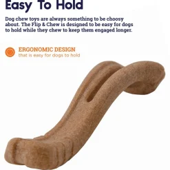 Petstages Dogwood Flip & Chew Real Wood Textured Dog Bone - Medium Fashion