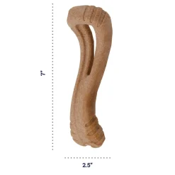 Petstages Dogwood Flip & Chew Real Wood Textured Dog Bone - Medium Fashion