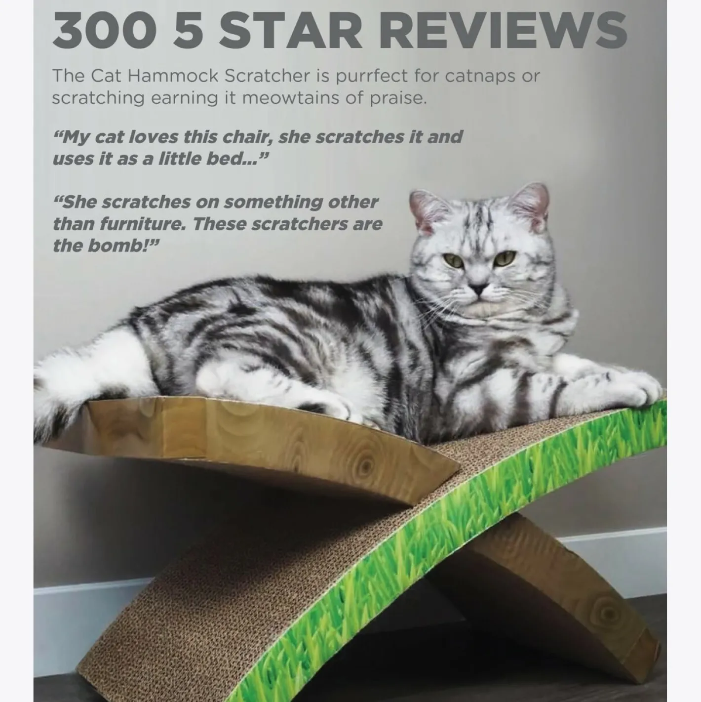 Petstages Easy Life Hammock Cardboard Cat Scratcher & Bed Fashion