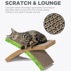 Petstages Easy Life Hammock Cardboard Cat Scratcher & Bed Fashion