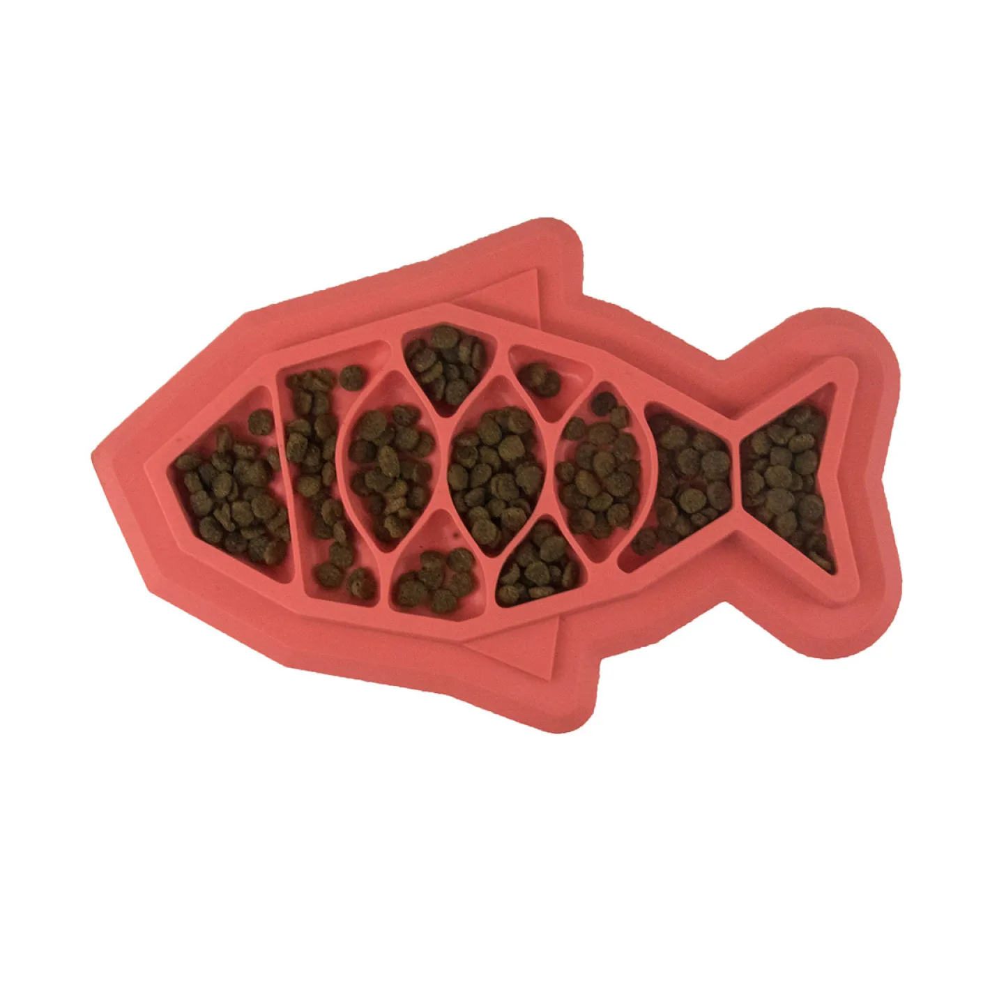 Petstages Fishie Fun Feed Mat Wet and Dry Slow Food Bowl for Cats - Pink Outlet