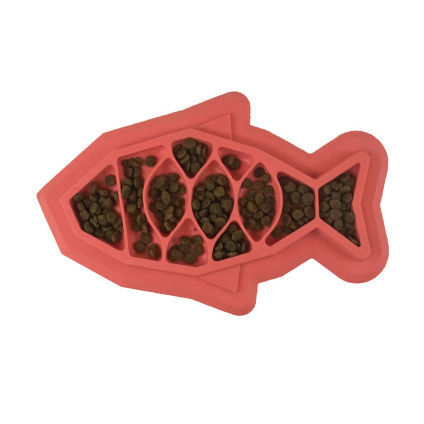 Petstages Fishie Fun Feed Mat Wet and Dry Slow Food Bowl for Cats - Pink Outlet