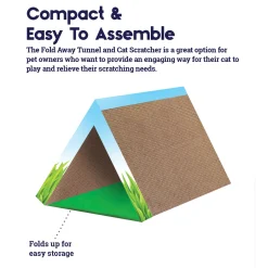 Petstages Fold Away Cardboard Cat Scratcher & Tunnel Hot