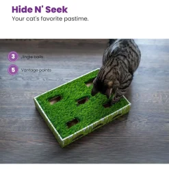 Petstages Grass Patch Hunting Box Interactive Cat Toy with Faux Grass Sale