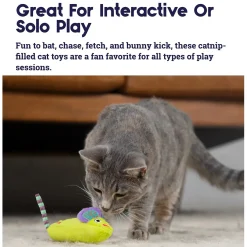 Petstages Green Magic Mightie Mouse Catnip Infused Kickeroo Cat Toy Hot