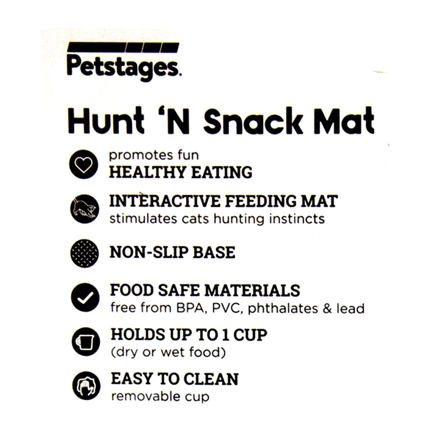 Petstages Hunt N Snack Mat Wet and Dry Slow Food Bowl for Cats - Blue Hot