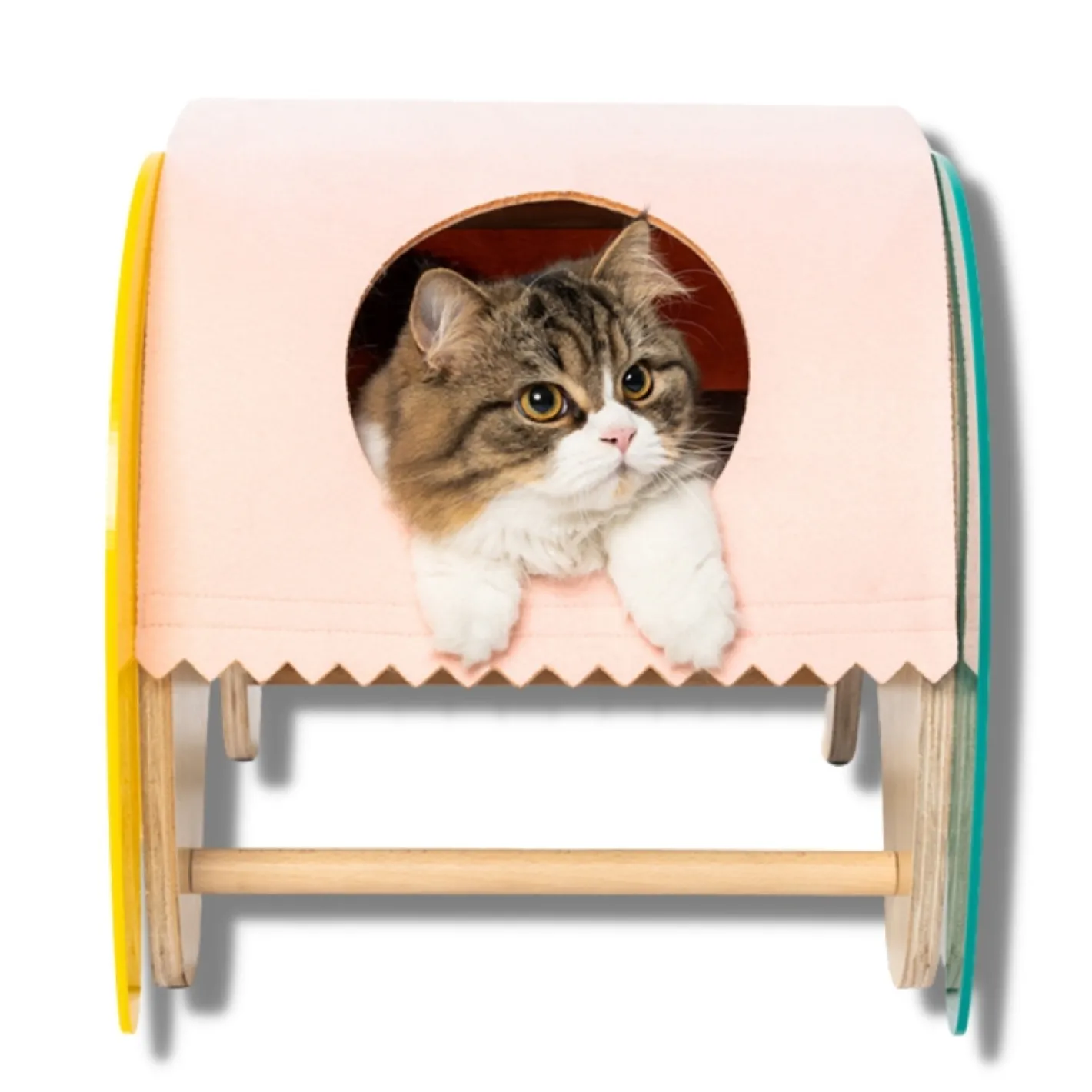 Pidan Elephant Hide Out Pet Bed & Rocker in Beech, Acrylic & Felt Sale