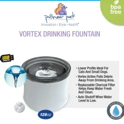 Pioneer Pet Vortex Filtered Water Fountain for Cats & Dogs 3.7 Litres Online