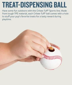Planet Dog Durable Treat Dispensing & Fetch Dog Toy - Baseball Online