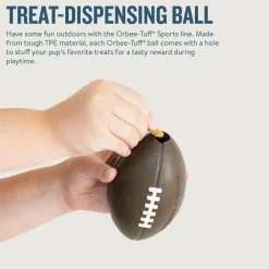 Planet Dog Durable Treat Dispensing & Fetch Dog Toy - Football Clearance