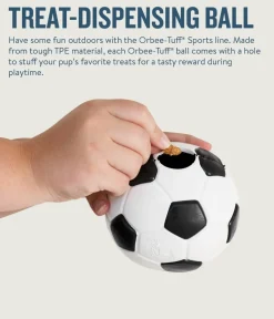 Planet Dog Durable Treat Dispensing & Fetch Dog Toy - Soccer Ball Fashion
