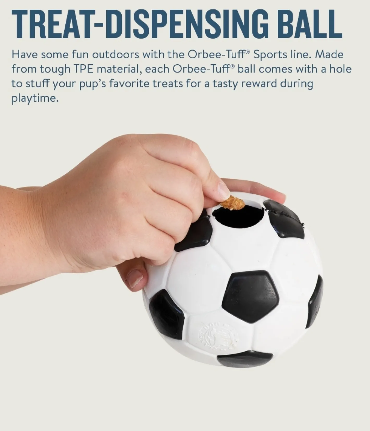 Planet Dog Durable Treat Dispensing & Fetch Dog Toy - Soccer Ball Fashion