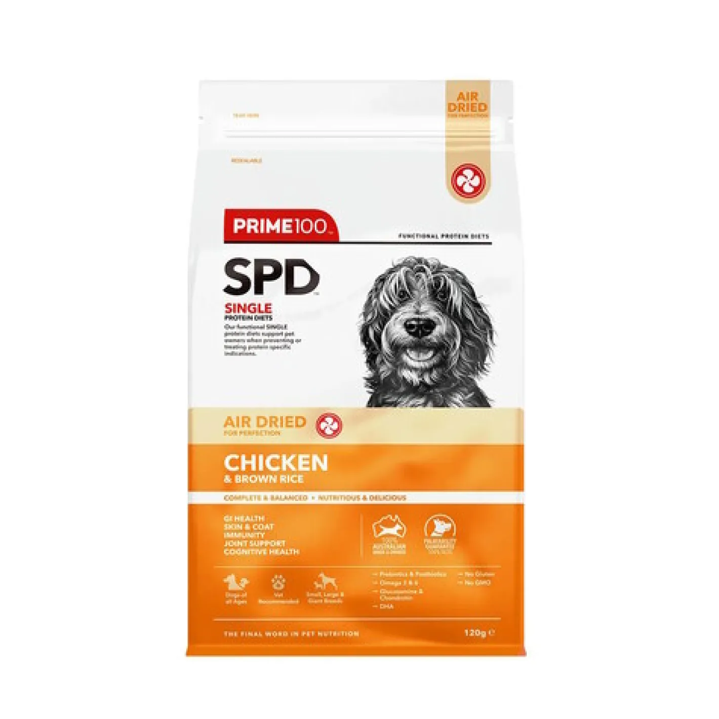 Prime100 SPD Air Dried Dog Food Single Protein Chicken & Brown Rice Discount