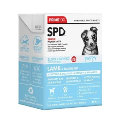 Prime100 SPD Slow Cooked Puppy Food Single Protein Lamb & Blueberry 12 x 354g Online