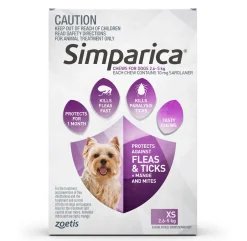 Simparica Monthly Flea & Tick Tablets for Dogs 3-Pack - Choose your size Discount