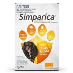 Simparica Monthly Flea & Tick Tablets for Dogs 3-Pack - Choose your size Discount