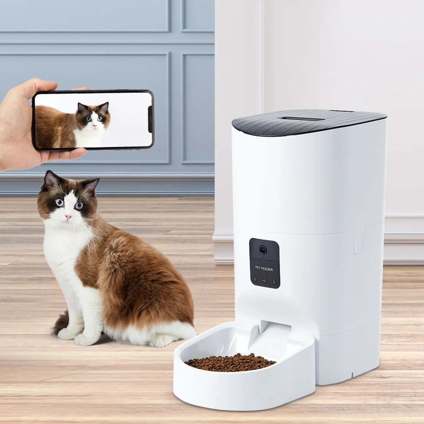 iDS Smart Pet Feeder Camera Dog Cat Automatic Food Dispenser Portable Remote Bowl Discount